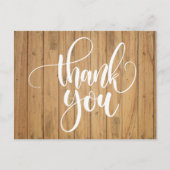 Rustieke dank u Brown Country Wood Wedding Party Briefkaart (Voorkant)