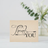 Rustieke dank u Pijlen Post Kaart (Staand voorkant)