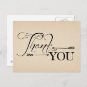 Rustieke dank u Pijlen Post Kaart (Voorkant / Achterkant)