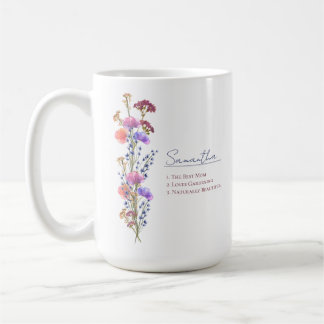 Rustieke Delicate Acryl Bloem Persoonlijk Koffiemok