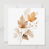 Rustieke delicate Bourgogne & Rust Fall Leaves Squ Kaart (Achterkant)