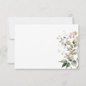 Rustieke delicate Tan Herfst Wildflower QR-code RSVP Kaartje