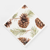 Rustieke dennenappel servet (Hoek)