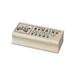 Rustieke dennenappels | Bruiloft paar retour adres Rubberstempel