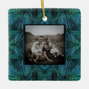 Rustieke dennenbomen dennenbos groen groenblijvend keramisch ornament