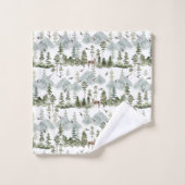 Rustieke dennenbomen Herten Bad Handdoek (Wasdoekje)