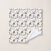 Rustieke dennenbomen Hertenpatroon Bad Handdoek (Wasdoekje)