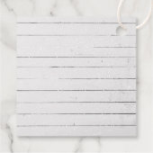 Rustieke dennenbomen Sneeuw Kerstcadeautag Bedankjes Labels (Achterkant)