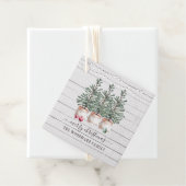 Rustieke dennenbomen Sneeuw Kerstcadeautag Bedankjes Labels (In situ)