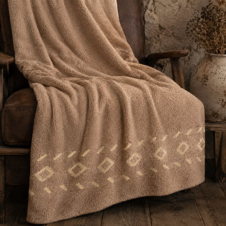 Rustieke diamant trail fleece deken
