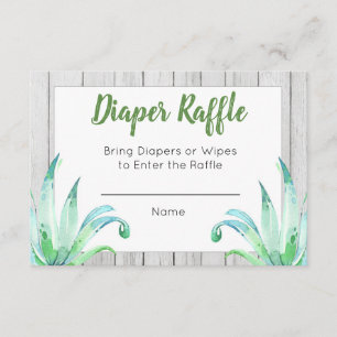Rustieke dinosaurus luier raffle kaart