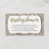Rustieke Display Douche Inzetstuk voor uitnodiging Informatiekaartje (Voorkant)