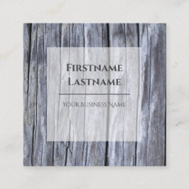 Rustieke distressed grijs hout interieur grunge vierkante visitekaartje