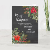 Rustieke dochter & Zoon in de wet Vrolijk Kerstfee Kaart (Voorkant)