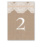 Rustieke  Doily Trouwtafel Kaart (Voorkant)