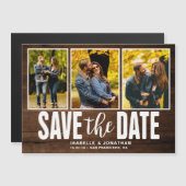 Rustieke donkere houten fotocollage (Voorkant / Achterkant)