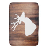 Rustieke donkere schuur hout planken wit hert badmat (Voorkant Verticaal)