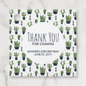 Rustieke Donkergroene cactus woestijnpatroon Verja Bedankjes Labels