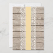 rustieke doucheuitnodiging, Baby of bruids Kaart (Achterkant)