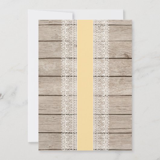 rustieke doucheuitnodiging, Baby of bruids Kaart (Achterkant)