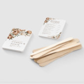 Rustieke Dread Floral Pampas Wedding Programma's Handwaaier (Niet-gemonteerd)