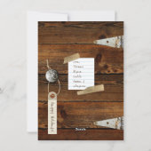 Rustieke Drie Fotocollage Gepersonaliseerde Kerst Feestdagenkaart (Achterkant)