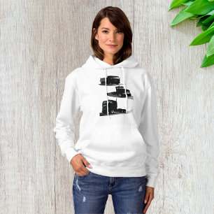 Rustieke Drie Zwarte Trucks  Truck Design Hoodie