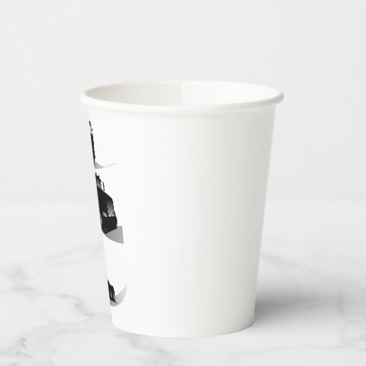 Rustieke Drie Zwarte Trucks Truck Design Papieren Bekers (Links)