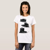 Rustieke Drie Zwarte Trucks  Truck Design T-shirt (Voorkant volledig)