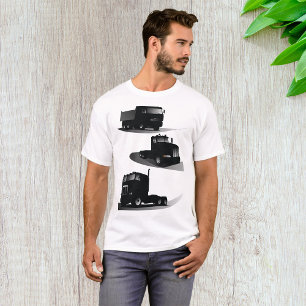 Rustieke Drie Zwarte Trucks Truck Design T-shirt
