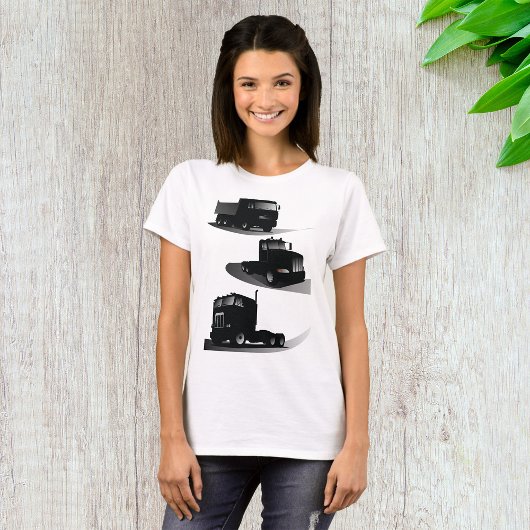 Rustieke Drie Zwarte Trucks  Truck Design T-shirt