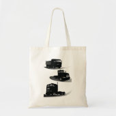 Rustieke Drie Zwarte Trucks Truck Design Tote Bag (Voorkant)