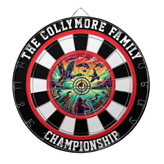 Rustieke Duck Jagen Wall Art Dartbord (Voorkant)