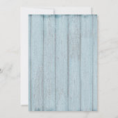 Rustieke Dusty Blue bruiloft Sjabloon Kaart (Achterkant)