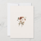 Rustieke Dusty Pink Floral Wedding Save the Date (Achterkant)