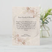 Rustieke Dusty Pink Roses & Wildflowers Wedding Bedankkaart (Staand voorkant)