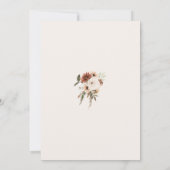 Rustieke Dusty Roze en Groene Bloemen Bruiloft Kaart (Achterkant)