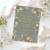 Rustieke Eenvoudige Wildflower Salie Garden Weddin Save The Date