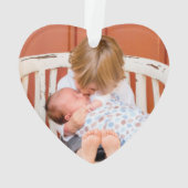 Rustieke Eerste Kerstmis als Oma Een Foto Ornament (achterkant)