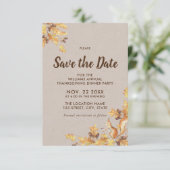 Rustieke eikels Oak Birch Thanksgiving Save the Da Date (Staand voorkant)