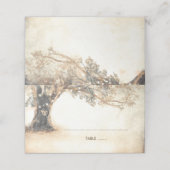 Rustieke eiken boom en gesneden hart bruiloft (Buitenkant ongevouwen)