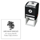 Rustieke eiken boom hart bruiloft zelfinktende stempel (In situ)