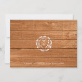 Rustieke eiken hout & hart stomp foto Save the Dat Kaart (Achterkant)