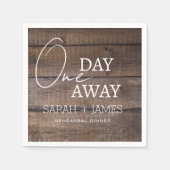 Rustieke eiken schuur op een dag weg repetitie din servet (Voorkant)