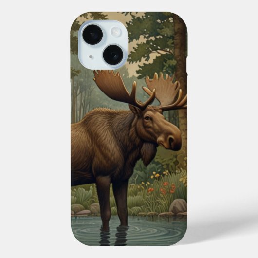 Rustieke elanden boho bos groen Case-Mate iPhone case (Achterkant)