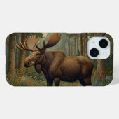 Rustieke elanden boho bos groen Case-Mate iPhone case (Achterkant (horizontaal))
