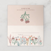 Rustieke Elegante Bloemen Boho Wildflowers Wedding (Buitenkant ongevouwen)