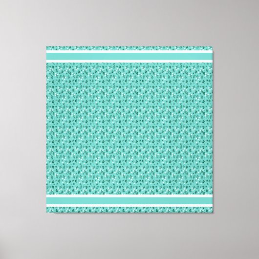 Rustieke Elegante Bloempatroon Canvas Afdruk (Voorkant)