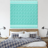Rustieke Elegante Bloempatroon Canvas Afdruk (Insitu (Slaapkamer))