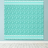 Rustieke Elegante Bloempatroon Canvas Afdruk (Insitu (Houten vloer))